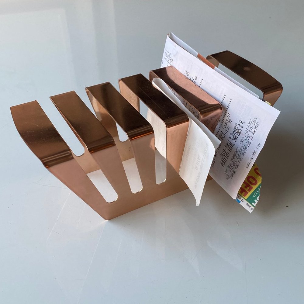 Copper Letter Mail Paper Organizer